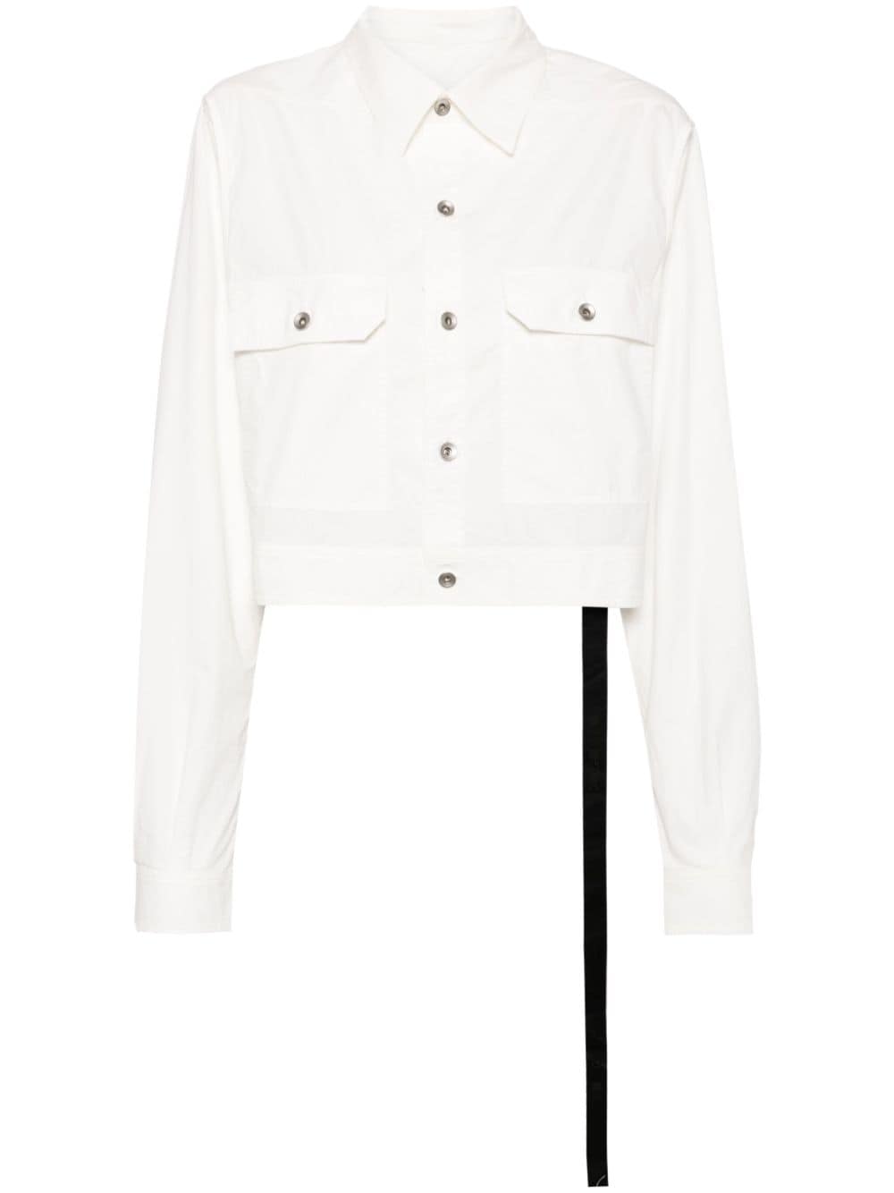 Shop Rick Owens Drkshdw Detachable-sleeves Poplin Jacket In White