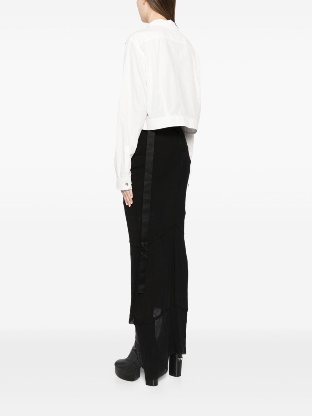 Shop Rick Owens Drkshdw Detachable-sleeves Poplin Jacket In White