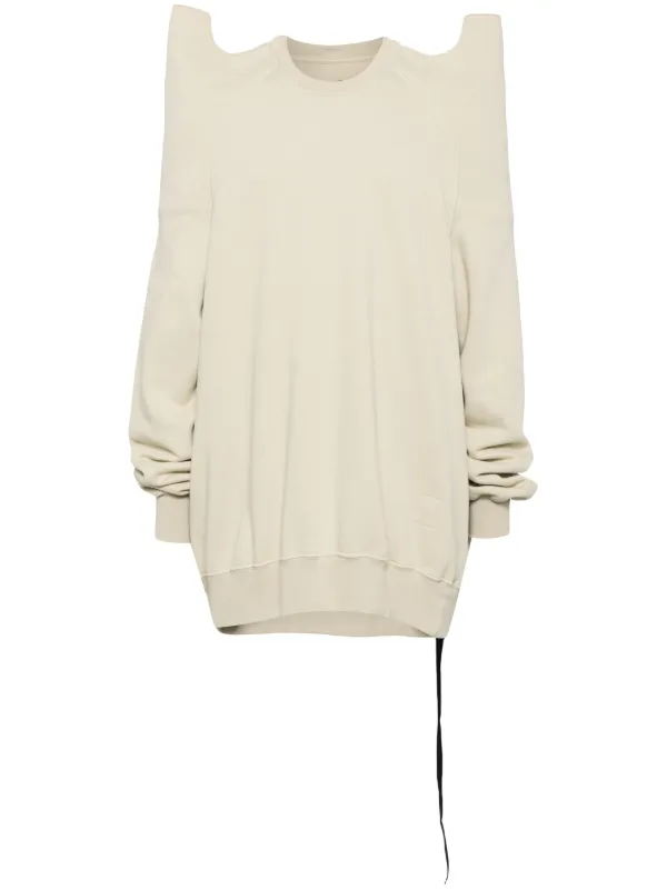 Rick Owens DRKSHDW Tecsweat スウェットシャツ | ホワイト Rick Owens DRKSHDW Tecsweat スウェットシャツ | ホワイト