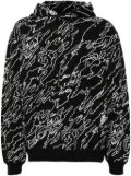 Maharishi graphic-print cotton hoodie - Black