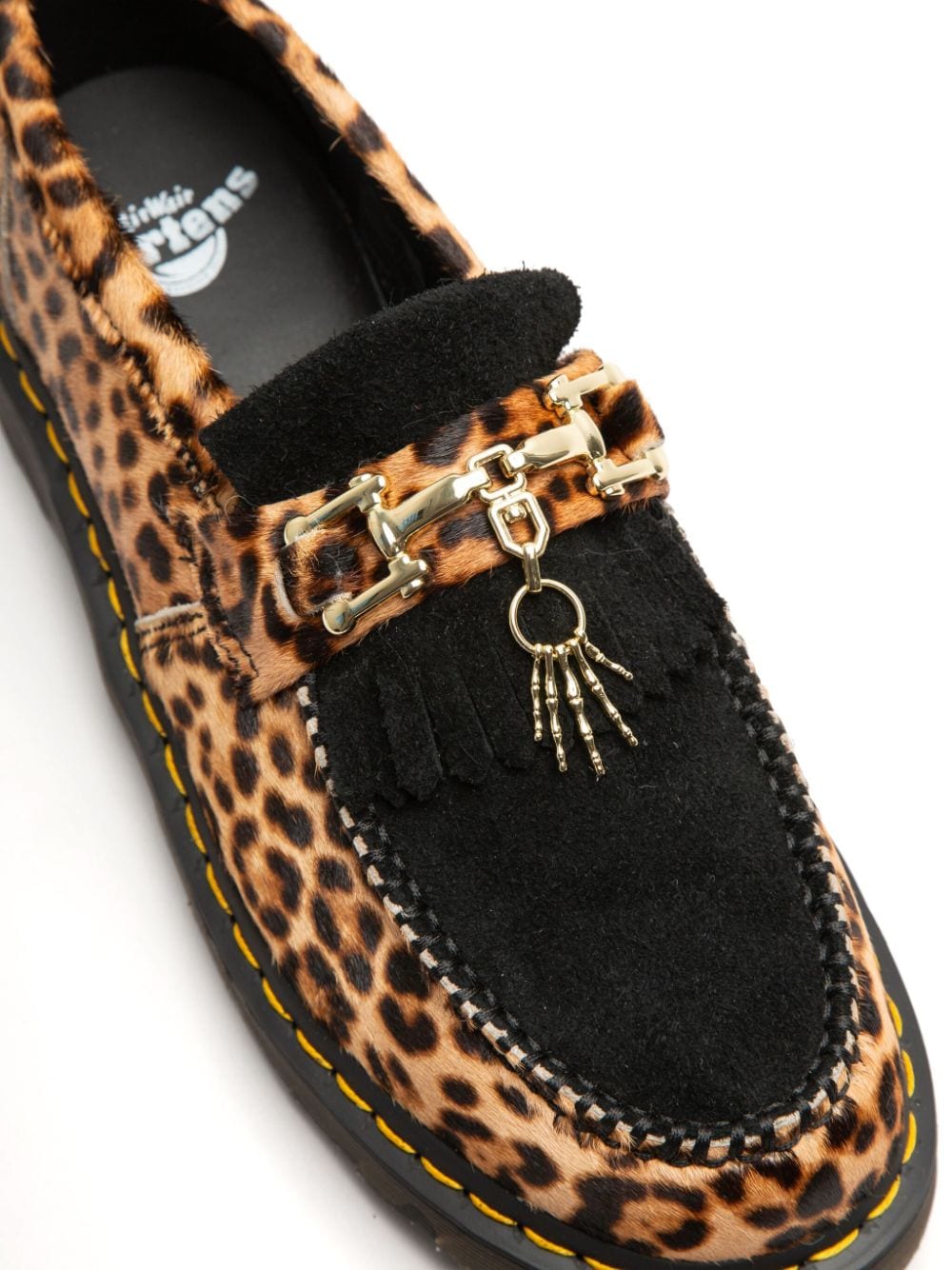 Shop Dr. Martens' Adrian Leopard-print Loafers In Brown