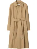 Burberry long gabardine car coat - Neutrals