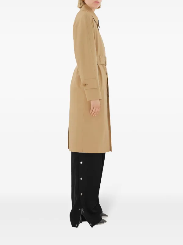Burberry Long Gabardine Car Coat | Neutrals | FARFETCH