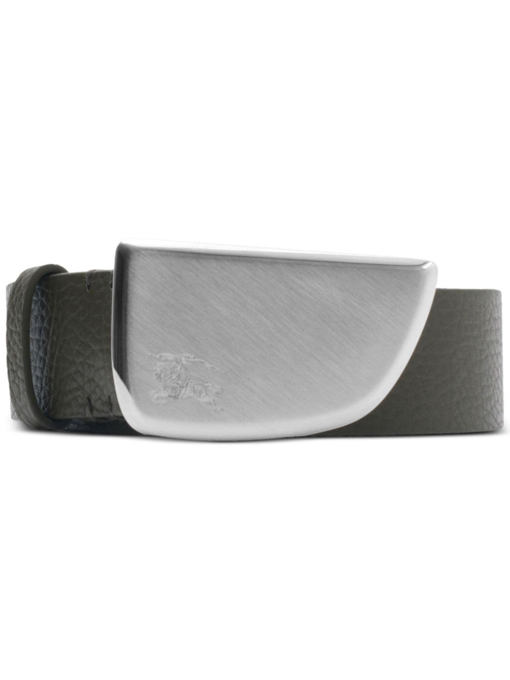 Burberry Leather Shield Belt In Black