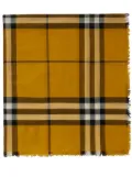 Burberry check wool scarf - Yellow