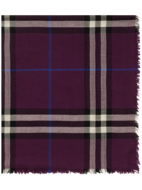 Burberry check wool scarf Men