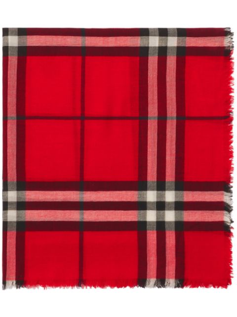 Burberry check wool scarf Women