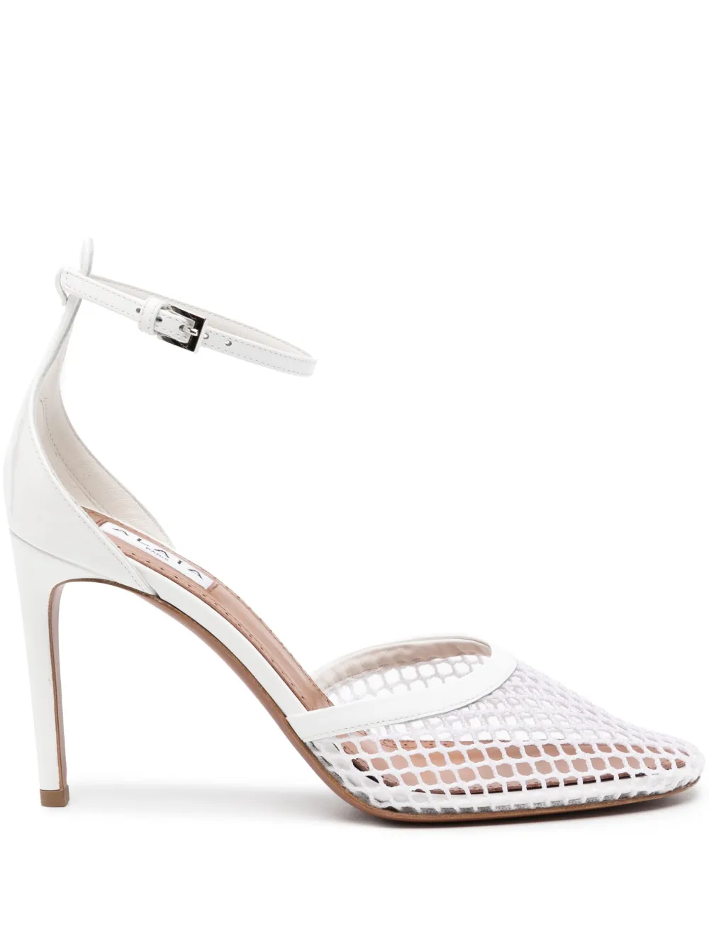 Alaïa 90mm fishnet-detailing pumps | White | Image 1