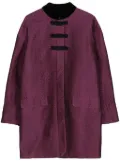 Christian Dior Pre-Owned geometric-jacquard single-breasted coat - Pink