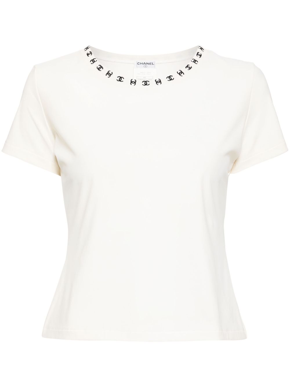 CHANEL 1997 CC logo-embroidered T-shirt Women