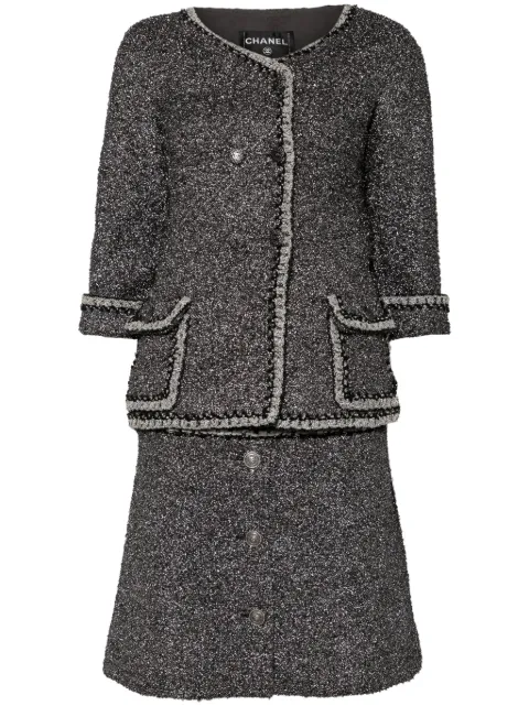 CHANEL Pre-Owned 2000s tweed skirt two-piece suit