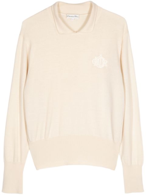 Christian Dior embroidered logo jumper Women