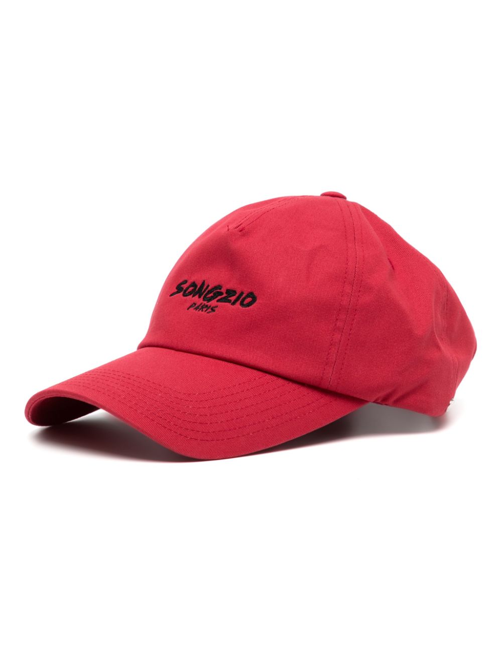 Songzio Logo-embroidered Cotton Cap In Red