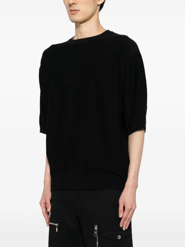 SONGZIO Suéter Tejido Manga Corta Negro FARFETCH AR