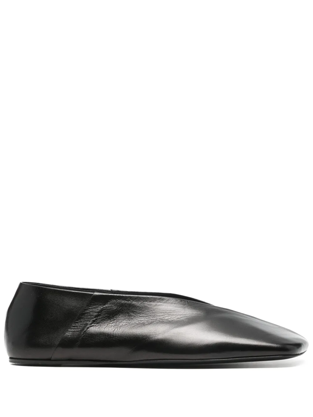 Shop Jil Sander Tripon Ballerina Shoes In Black