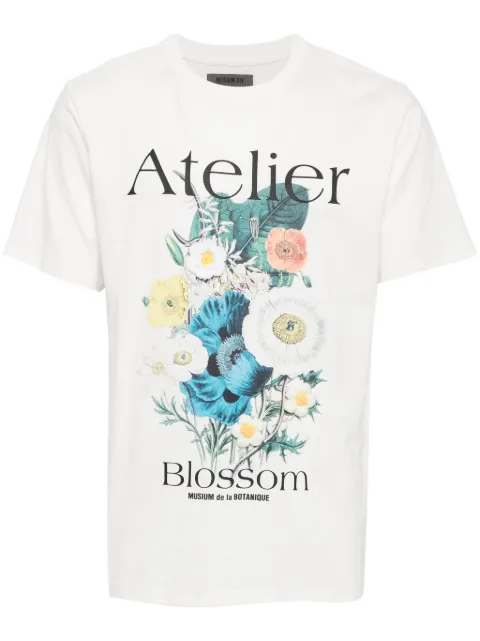 Musium Div. playera con estampado floral