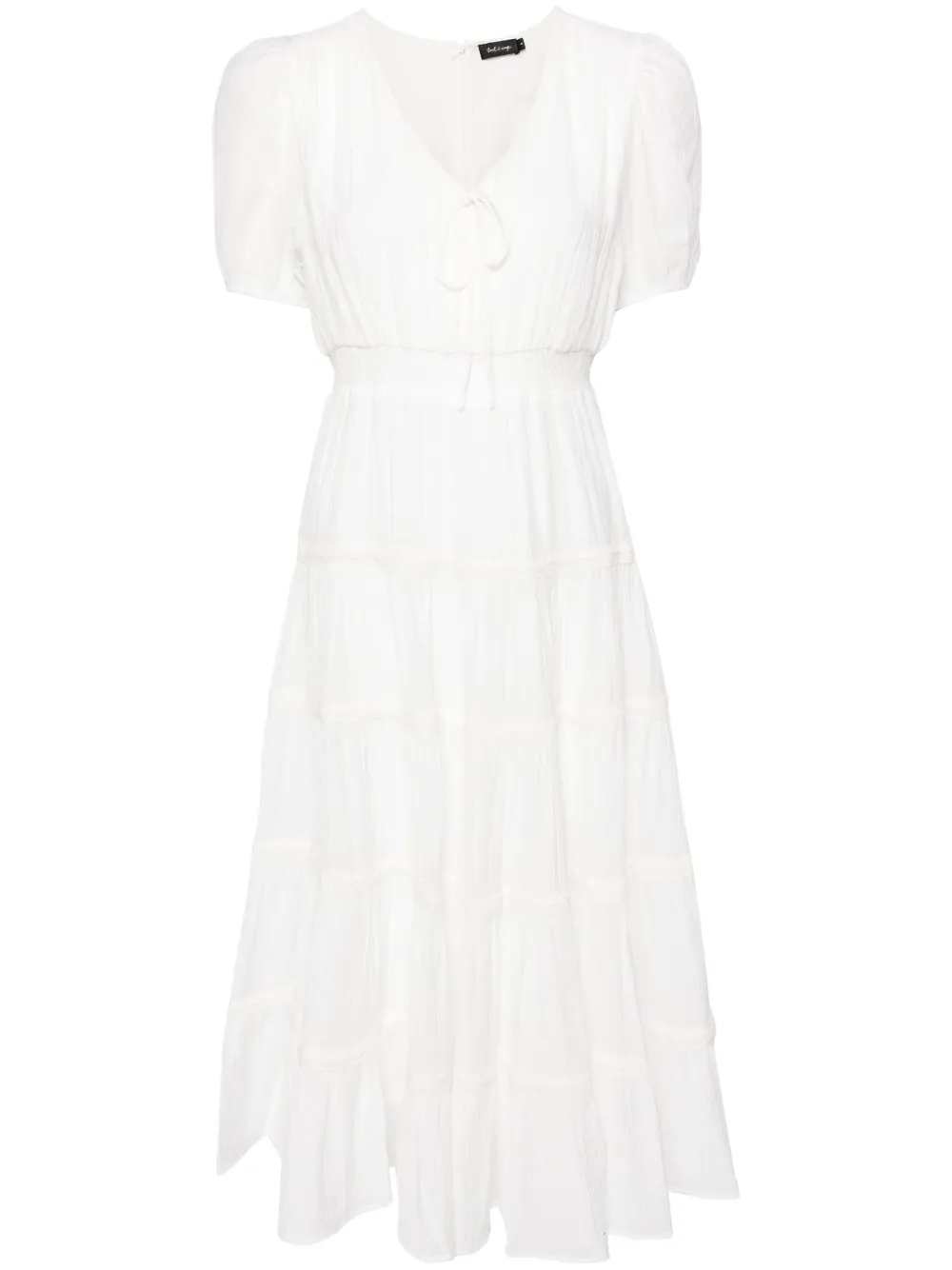 Tout A Coup Poplin Ruffled Dress In White