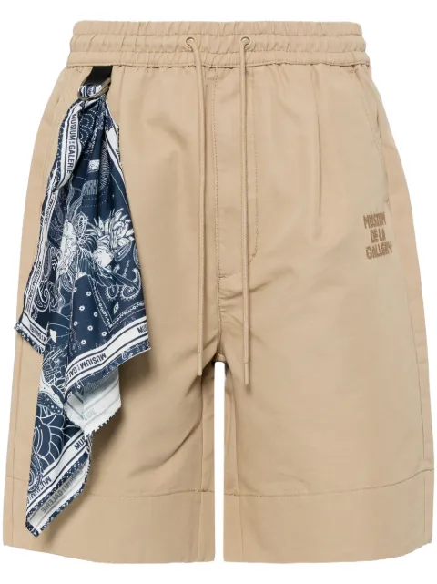 Musium Div. shorts deportivos con detalle de mascada