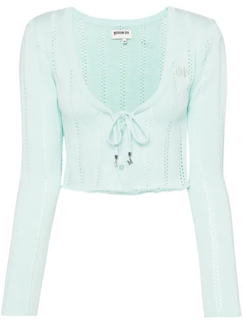 Musium Div. pointelle-knit cropped cardigan