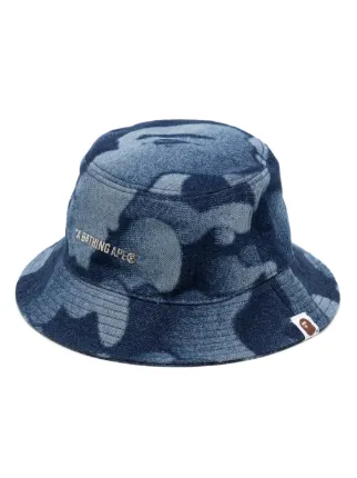 【2024福袋】 デニム APE® BATHING A バケットハット JP FARFETCH | ブルー | 帽子
