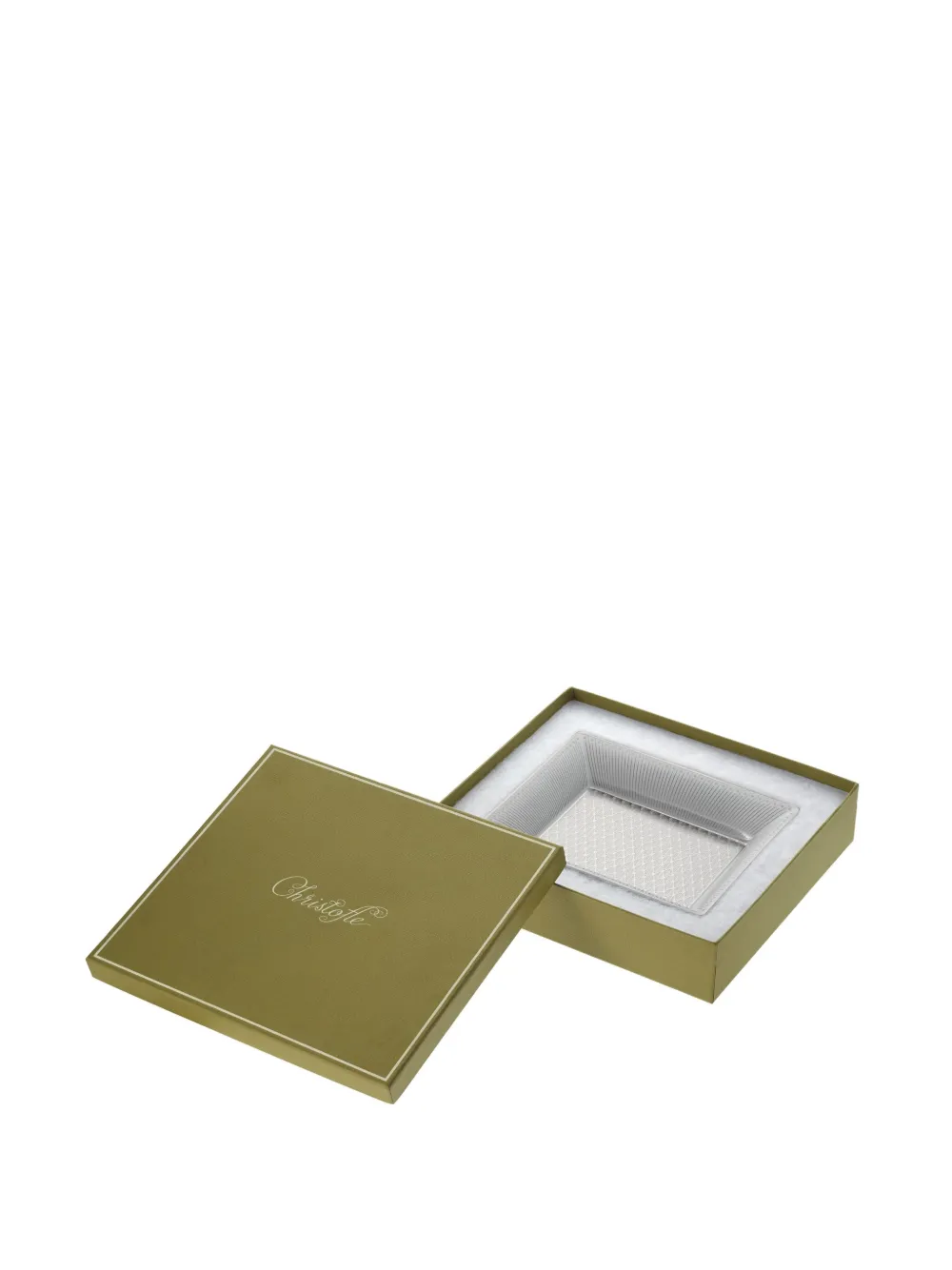 Christofle Malmaison Impériale Trinket Tray Gift Box In 白色