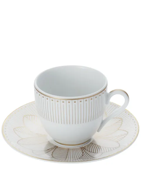 Christofle Malmaison Impériale coffee cup and saucers (set of two)
