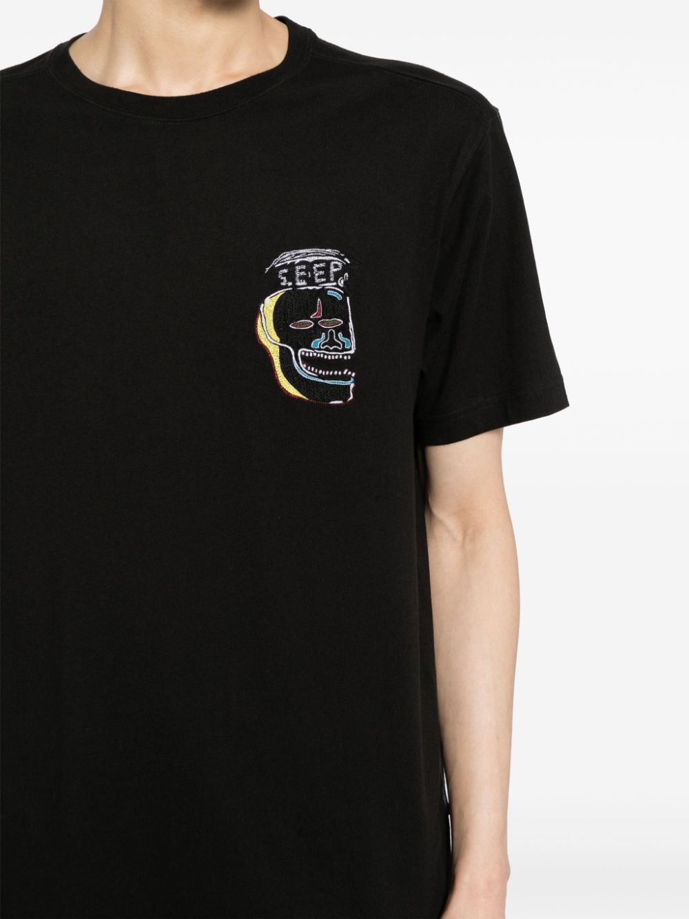 Shop Maharishi Logo-print Cotton T-shirt In Black