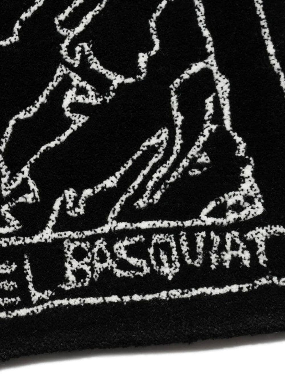 Maharishi X Jean-Michel Basquiat Crown rug - Zwart