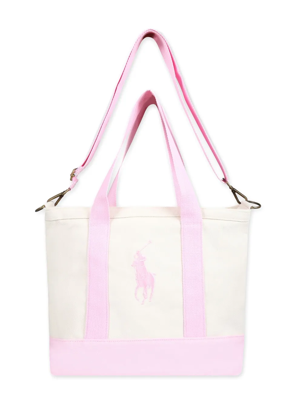 POLO RALPH LAUREN KIDS Polo Player shopper Wit