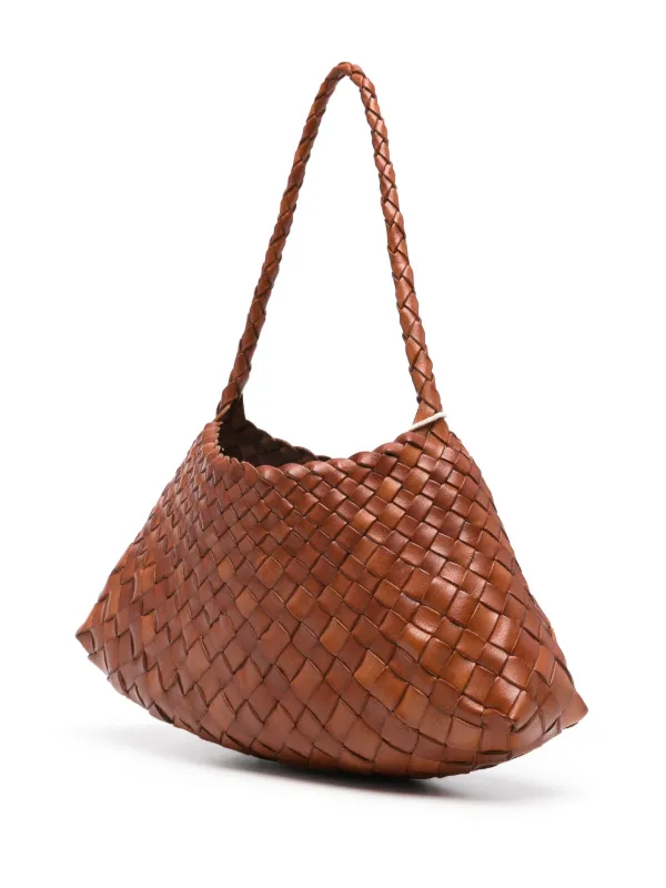 DRAGON DIFFUSION Rosanna Woven Leather Shoulder Bag | Brown | FARFETCH