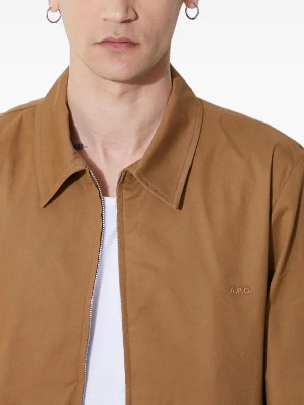 A.P.C. ジップアップ ジャケット | ブラウン | FARFETCH JP