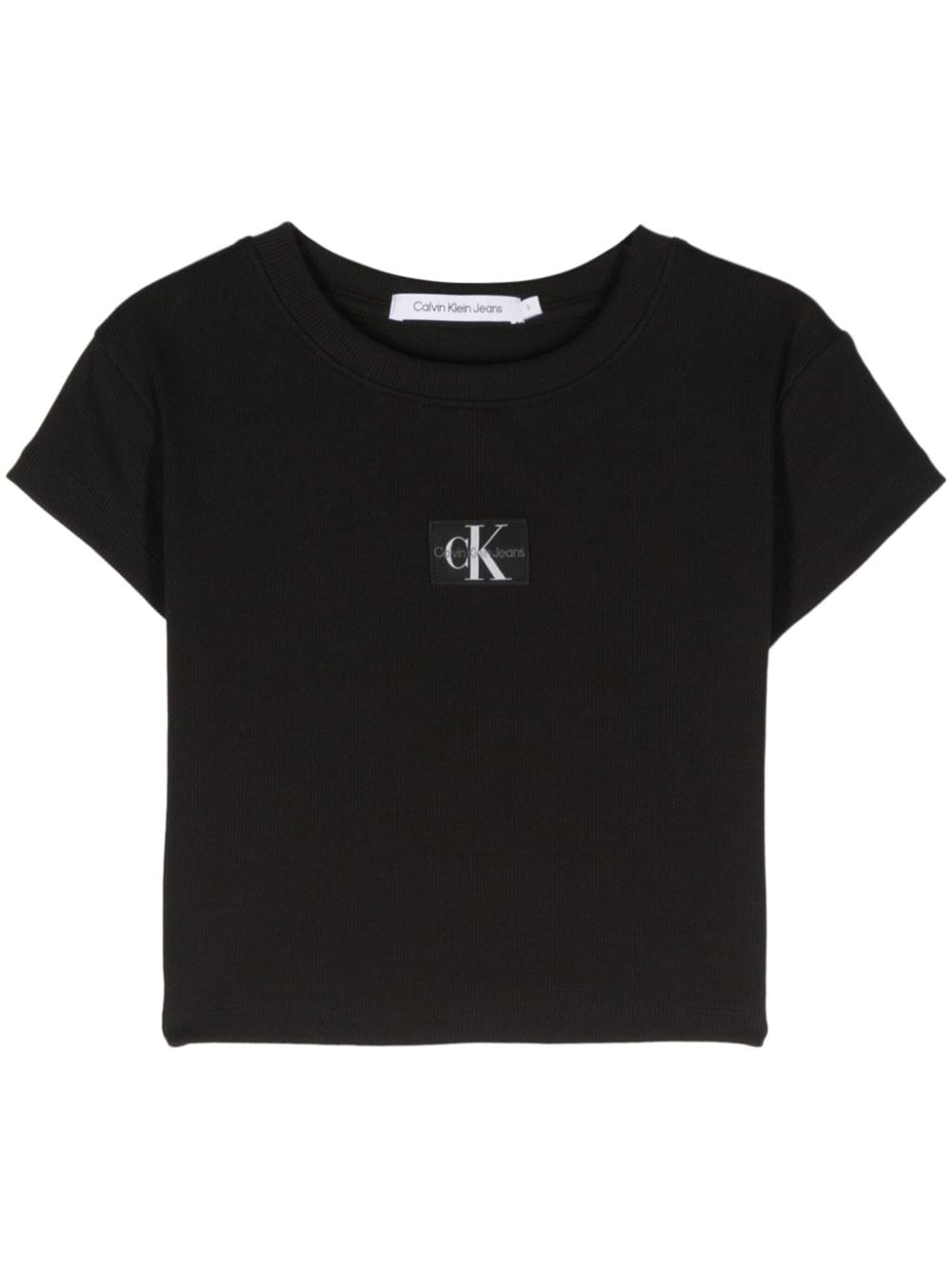 Calvin Klein T-shirt met logopatch Zwart