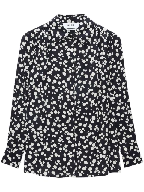 MSGM polka-dot long-sleeve shirt