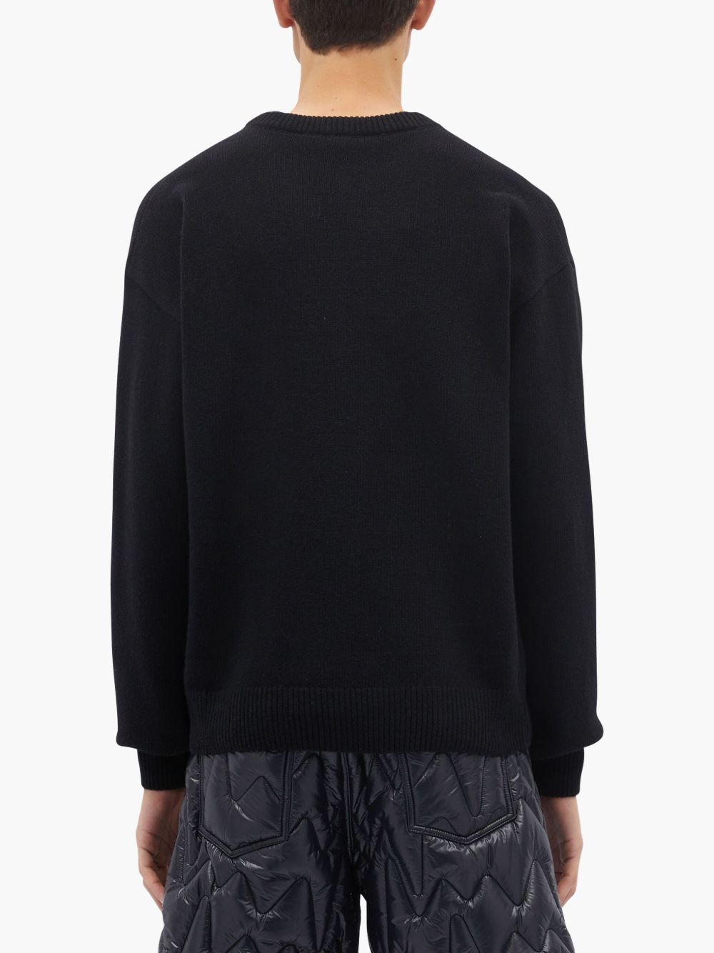 Affordable Off-White embroidered-logo knitted jumper Men