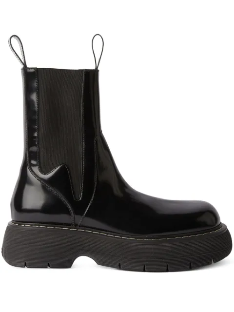 MSGM Bota chelsea plataforma de couro