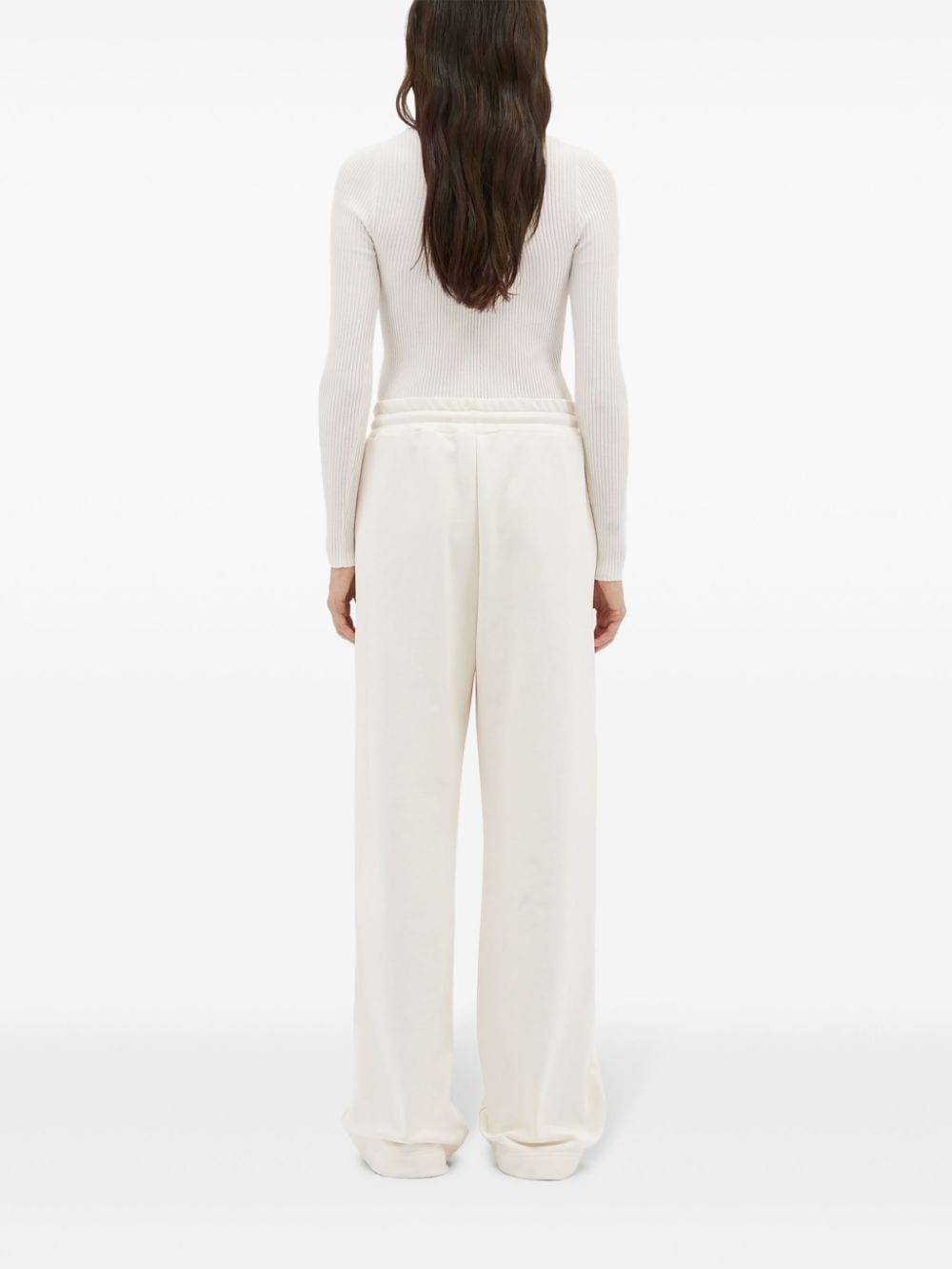 Shop Msgm Logo-print Track Pants In White