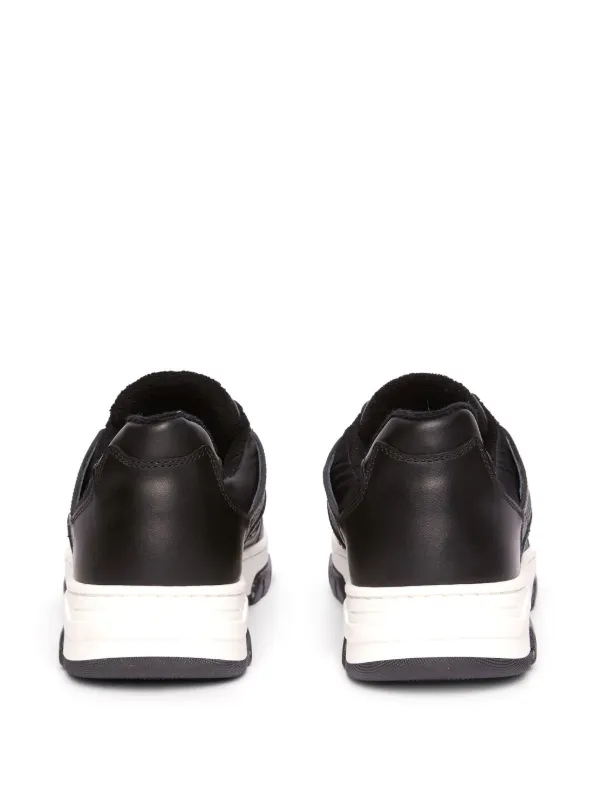 MSGM Panelled Leather Sneakers | Black | FARFETCH ZA