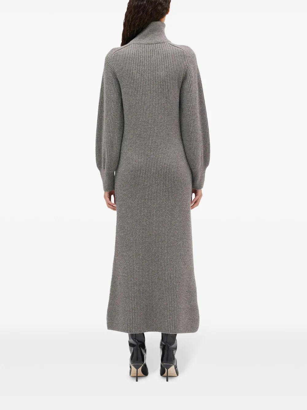 MSGM Midi-jurk met contrasterende afwerking Grijs