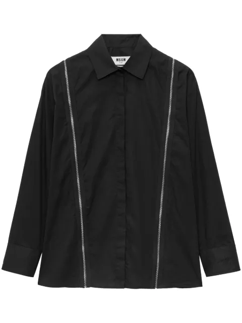 MSGM zip-detail long-sleeve shirt