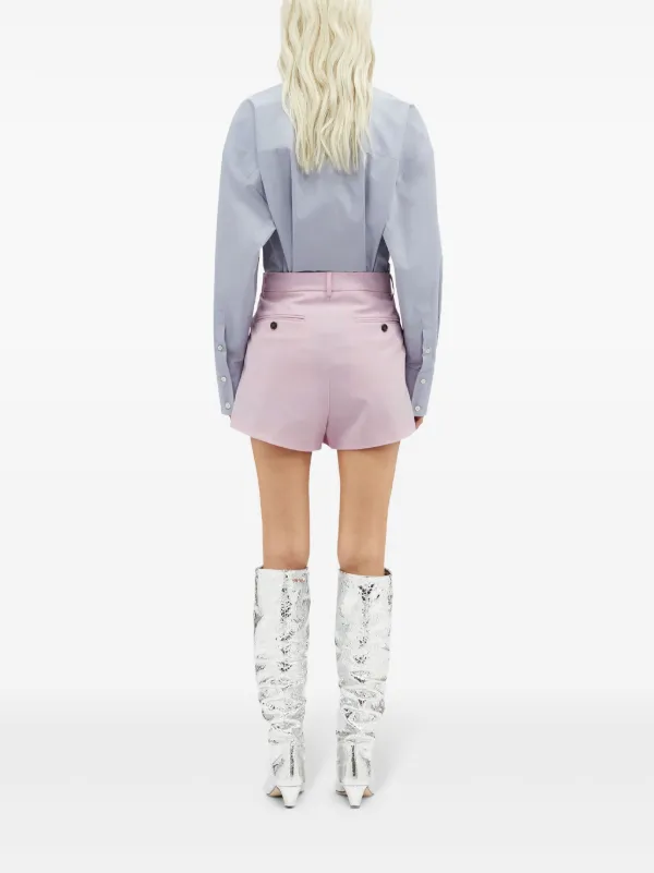 MSGM pleat-detail Shorts | Pink | FARFETCH BE