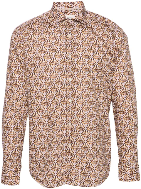 Tintoria Mattei shell-print poplin shirt