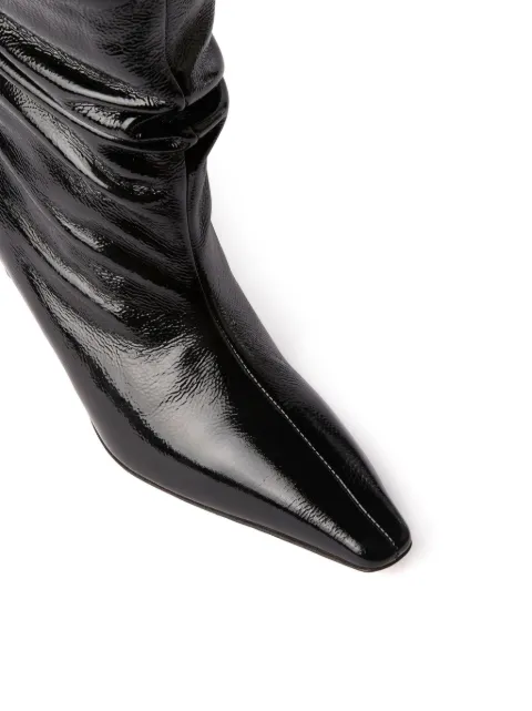MSGM ruched leather ankle boots 3741MDS715848 - 3