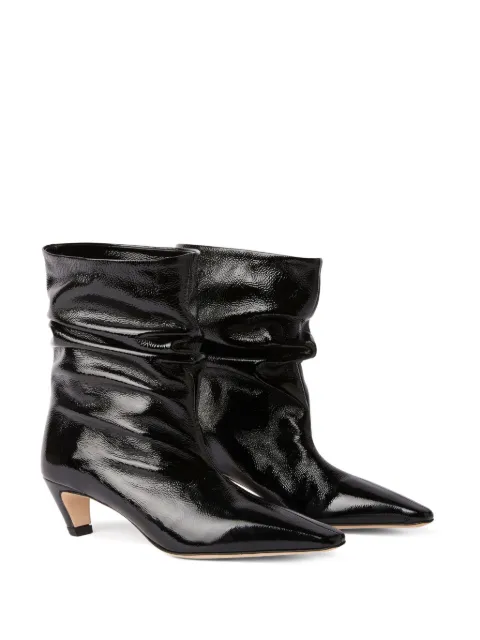 MSGM ruched leather ankle boots 3741MDS715848 - 1