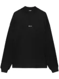 MSGM slogan-print long-sleeve T-shirt - Black