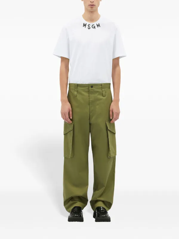 【送料&関税込】MSGM Pants In Green Wool MSGM Pantalone | italist