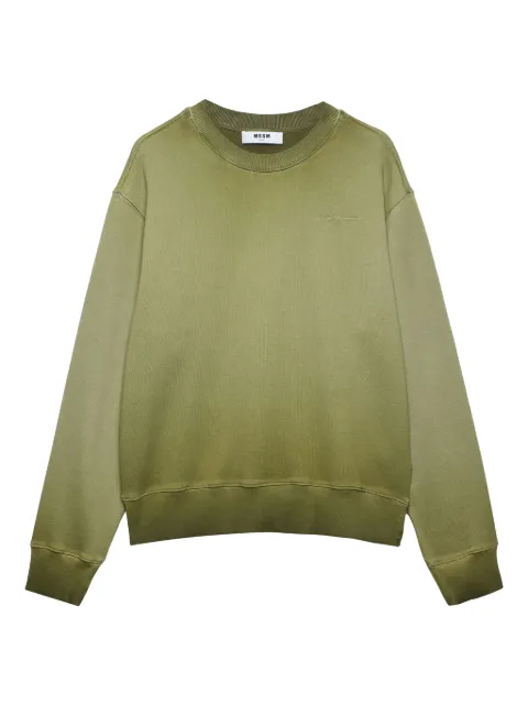 MSGM embroidered-logo cotton sweatshirt