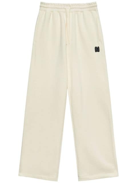 MSGM pantalon de jogging en coton à logo brodé