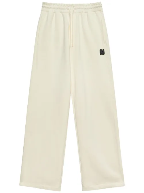 Pantalon de jogging en coton à logo brodé - MSGM - Modalova