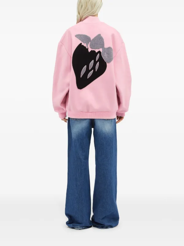 MSGMのピンクのジャケット MSGM グラフィック パデッドジャケット | ピンク | FARFETCH JP