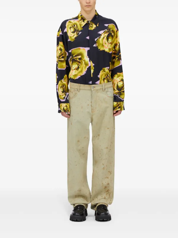 MSGM tie-dye Print Cotton Jeans | Neutrals | FARFETCH SG